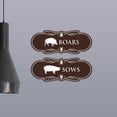 thumbnail image 3 of Designer Boars and Sows, Novelty Restroom Signs, Set of 2 (Brushed Gold) - Medium, 3 of 5