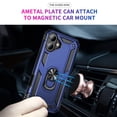 thumbnail image 3 of Asuwish Compatible with iPhone 16 Plus 6.7 inch Phone Case Tempered Glass Screen Protector Slim Magnetic Ring Holder Stand Hybrid Protective Cell Cover for i Phone16 16+ i16 + 16Plus Women Men Blue, 3 of 9