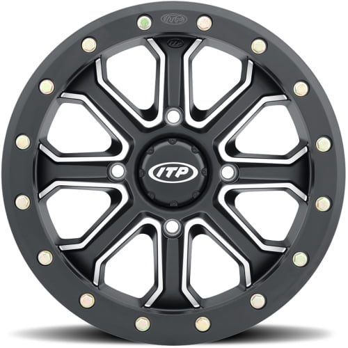 ITP Roue d'Inertie 14x7 - 5+2 (+40mm) Offset - 4/156 - Noir Mat/usiné
