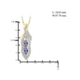 thumbnail image 3 of 2.00 Carat T.G.W. Tanzanite And White Diamond Accent 14k Gold Over Silver 3-Piece Jewelry set, 3 of 7