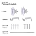 thumbnail image 3 of UTOPIA ALLEY Wall Mounted 3/4 Inch Curtain Rod - Curtain Rods For Windows 28 to 48 Inch, Adjustable Drapery Rods, Nickel Curtain Rods, Bedroom Curtain Rods, Tapestry Poles (Nickel, 28"-48"), 3 of 9