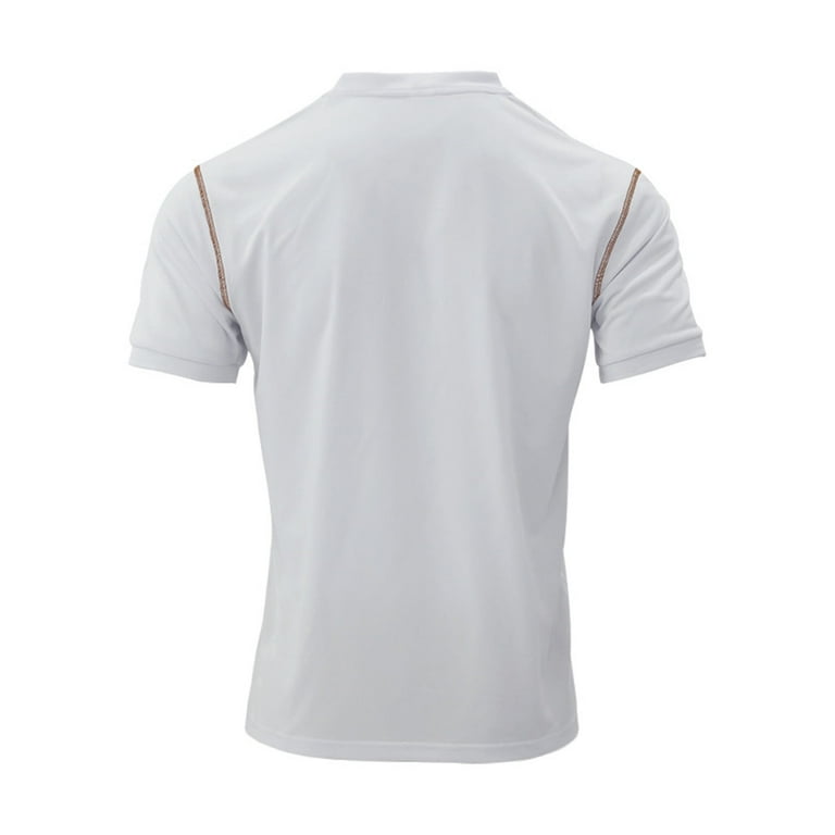 Polo T Shirts for Men 2xl Solid Color V-Neck Travel Collar Shirts