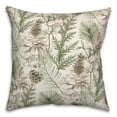thumbnail image 2 of Creative Products Pine Cones and Greenery on White 18 x 18 Spun Poly Pillow, 2 of 3