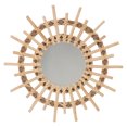 thumbnail image 1 of IFANLANDOR 1Set Handwoven Indoor Wall Mirror Brown Rustic Style Women Home Decor, 1 of 7