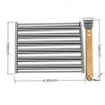 thumbnail image 3 of Hot Dog Roller for Grill Accessories, Stainless Steel Sausage Roller Rack with Extra-Long Wooden Handle, for Gas, Charcoal, or Electric Grills (1PC), 3 of 6