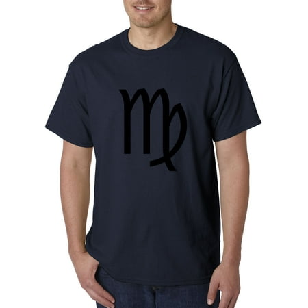 - Trendy USA 953 - Unisex T-Shirt Virgo Symbol Zodiac Sign The Maiden Small Navy