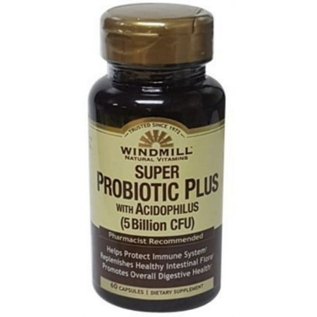 Windmill Natural Vitamin Super Probiotic Plus with Audiophilus, 60 Each - (Pack of 6)