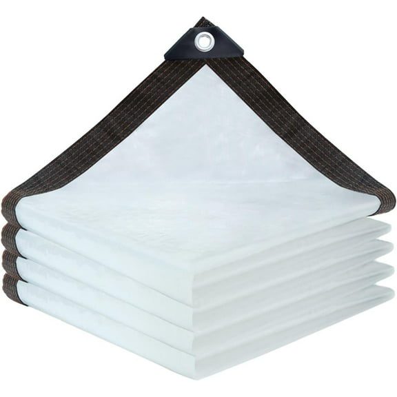 Clear Tarp Heavy Duty with Grommets, 6.5×3.3 ft, Waterproof, Thicken Tarpaulin Cover,Outdoor Transparent Cover for Garden Patio Lawn Plants Greenhouse or Barn