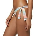 thumbnail image 2 of O’Neill Juniors’ Maho Cruz Striped Cheeky Bikini Bottoms, X-Large, Multicolor, 2 of 3