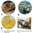 thumbnail image 3 of Designart "Blue Vintage Pickup Automn Offroad I" Transportation Floater Framed Canvas Print, 3 of 7