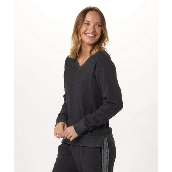 Boxercraft BW5402 Ladies Travel V-Neck Pullover-Charcoal-S