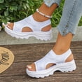 thumbnail image 5 of Dakaela Womens Walking Sandals Arch Support Platform Orthotic Slingback Summer Shoes Plantar Fasciitis Casual Open Toe Sport Sandal White Size 7.5, 5 of 9