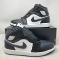 thumbnail image 1 of N I-K-E A i r-Jor-dan 1 Mid Black Off Noir-Summit White Men' Shoes DQ8426-010 No Lid, 1 of 6