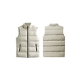 thumbnail image 5 of Cenuakty Menacute;s Puffer Vest Solid Color Stand Collar Quilted Waistcoat Fall Winter Casual Outdoor Sleeveless Padded Jacket Coat, 5 of 6