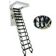 thumbnail image 2 of PreAsion Attic Pull Down Ceiling Ladder Hidden Telescopic Ladder Attic Ceiling Ladder Black 13 Steps, 2 of 8