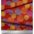 thumbnail image 2 of Soimoi Crepe Silk Fabric Artistic Leaves Print Fabric by the Yard 42 Inch Wide, 2 of 3