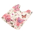 thumbnail image 2 of Toilet Rug U-Shaped Bathroom Rugs Non-Slip Soft Plush Machine Washable Contour Bath Mat Butterflies on Peonies 24x20, 2 of 9