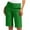 c01Green, variant on Women Solid Color Plus Size Elastic Twill Slim Waist Regular Hiking Shorts With Pockets Summer Casual Shorts Orange XL