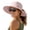 Pink, variant on Womens Sun Hat with Ponytail Hole Beach Hiking Summer Wide Brim Outdoor Protection Foldable Bucket Hat