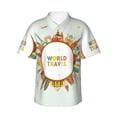 thumbnail image 2 of Goofa World Travel3 Hawaiian Shirt for Men, Unisex Summer Beach Casual Short Sleeve Button Down Shirts,Aloha Tropical Floral print shirt-3X-Large, 2 of 9
