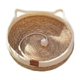 thumbnail image 1 of Cama tejida para gatos, cesta portátil para dormir, redonda, y resistente a los arañazos, para perros, cachorros, gatos de interior y mascotas M, 1 of 8