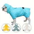 CNKOO Dog Raincoat With Belly Protection Waterproof Hooded Pet Jacket
