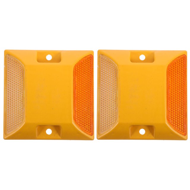 Milisten 2pcs Road Markers Driveway Stud Marker Reflective Road Markers for Speed Bumps Highway