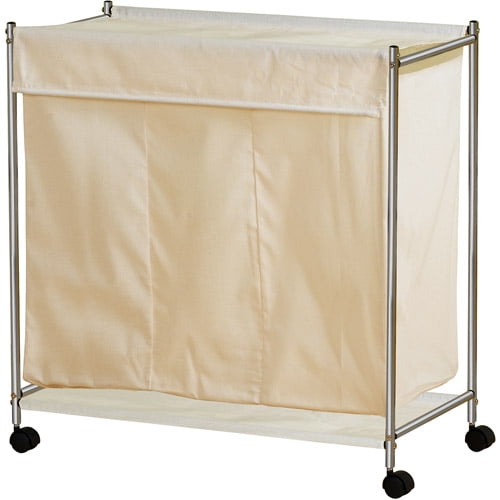 Mainstays 3Bin Laundry Sorter, Silver