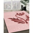 thumbnail image 3 of Ahgly Company Tapis d'Intérieur Lavables en Machine, Rectangle de Transition Rose Clair, 2' x 5', 3 of 7