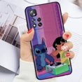 thumbnail image 3 of Anime Stitch Cute Disney For Xiaomi Redmi Note 12 12S Turbo 11 11T 11S 10 10S 9 8 8T 7 Pro Plus 5G Black Phone Case Cover, 3 of 5