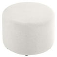 thumbnail image 3 of Ottoman Accent Chair, Ivory White, Fabric, Living Kitchen Cafe Bistro Hospitality Restaurant, Modern Contemporary HB36586, 3 of 8