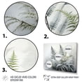 thumbnail image 3 of Designart "Ferns Silver III" Floral Floater Framed Wall Art Living Room, 3 of 7