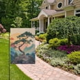 thumbnail image 2 of Yayeee Garden Flag 12" x 18" Double Sided Outdoor Yard Lawn Holiday Decorations, Pine Tree at Dawn, 2 of 6