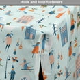 thumbnail image 4 of Ski Pattern Dog Crate Cover, Colorful Repetitive Cartoonish Style Winter People Street Items, Easy to Use Pet Kennel Cover for Medium Large Dogs, 35" x 23" x 27", Pale Blue Multicolor, by Ambesonne, 4 of 6