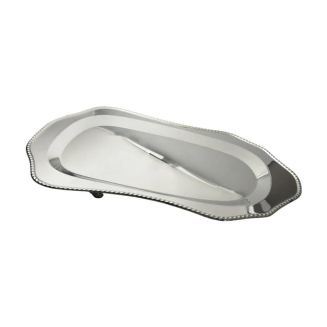 Bandeja de acero inoxidable para servir, de metal, decorativa, , fácil de limpiar, ideal para cenas, banquetes, barbacoas, hoteles y aperitivos. Argén
