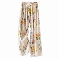 thumbnail image 2 of Haivin Cotton Palazzo Pants for Women, Lightweight Summer Printed, Breathable Casual Fashionable for Daily Wear and Vacation, 2 of 5