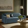 thumbnail image 2 of Sofa, Blue, Velvet, Living Room Lounge Cafe Lobby Hospitality Restaurant, Modern Contemporary, HB37827, 2 of 7