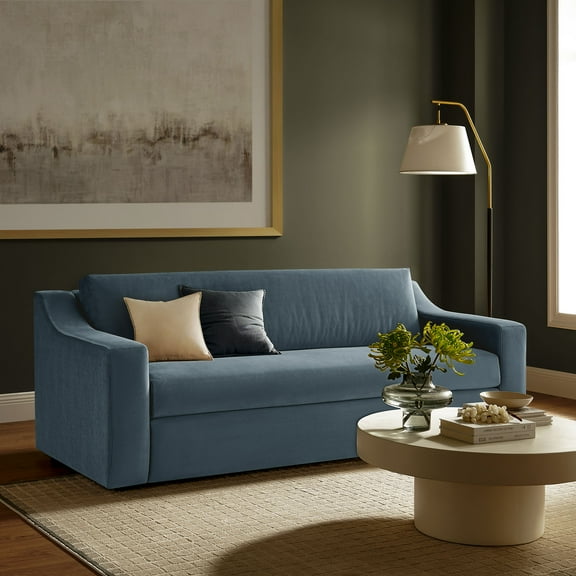 Modway Liora Performance Velvet Sofa in Cadet Blue