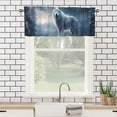 thumbnail image 3 of Winter Forest Wolf Valance Curtain for Kitchen Rustic Pine Tree Mountain Wild Animal Hunting Rod Pocket Valances for Bedroom Living Room Dining Room 54 by 18 in, 1 Panel, 3 of 6