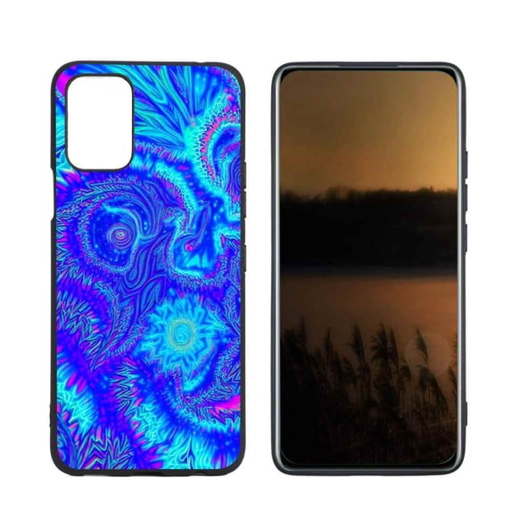Compatible with LG Q52 Phone Case, Psychedelic-Trippy-Visuals-Colors-9 Case Silicone Protective for Teen Girl Boy Case for LG Q52