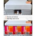 thumbnail image 7 of Pink Orange Wrap Around Bed Skirts for King Bed 16" Drop,Bed Skirt with Adjustable Elastic Belt Dust Ruffle Bed Valance for Bedroom Hotel Luxury Geometric Modern Abstract Oil Painting Bed Frame Cover, 7 of 7
