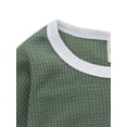 thumbnail image 4 of Qiylii Baby Solid Color Tracksuits,Long Sleeve Pocket Stitching Sweatshirt+Pants, 4 of 8