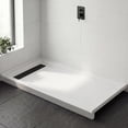 thumbnail image 5 of MORVANO 60” x 32” Acrylic Shower Base Pan with Glossy Finish & Stainless Steel Linear Drain Cover, 5 of 13