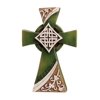 7" Woodcut Green Irish Blessings Celtic Cross Figure
