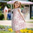 thumbnail image 5 of Gukieu Christmas Snowflakes Print Girls' Flying Sleeves Nightdress, Round Neck Sleeveless Princess Dress, Nightgown and Home Clothes-Medium, 5 of 6