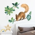thumbnail image 1 of Adhesivos de pared de PVC con bonitos dibujos animados de ardilla con hojas de roble, 1 of 3
