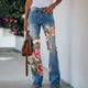 thumbnail image 1 of WILLBEST Pantalones Casuales para Mujer con Estampado, Dobladillo Acampanado, Vaqueros Holgados, Parte Inferior Elástica para Una Comodidad Elegante Grande, 1 of 4