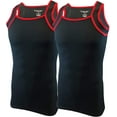 thumbnail image 2 of Different Touch 2 Pack Contrast Color G-Unit Tank Tops Muscle Rib Men Adult, 2 of 4