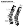 thumbnail image 2 of Yiaed Gothic Skull Floral Art Print Great elasticity Adult Stockings Sports socks for Men and Women, 2 of 6