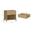 thumbnail image 3 of Mainstays Modern 1 Drawer Nightstand, Natural Teak, 3 of 24